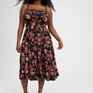 Torrid Sleeveless A-Line Midi Dress sz 1